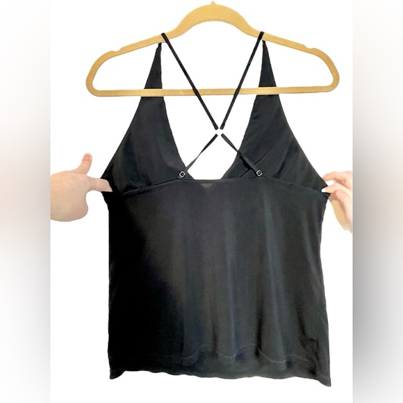 Women’s Josie sleek sequined black cami style tank top - Picture 4 of 7